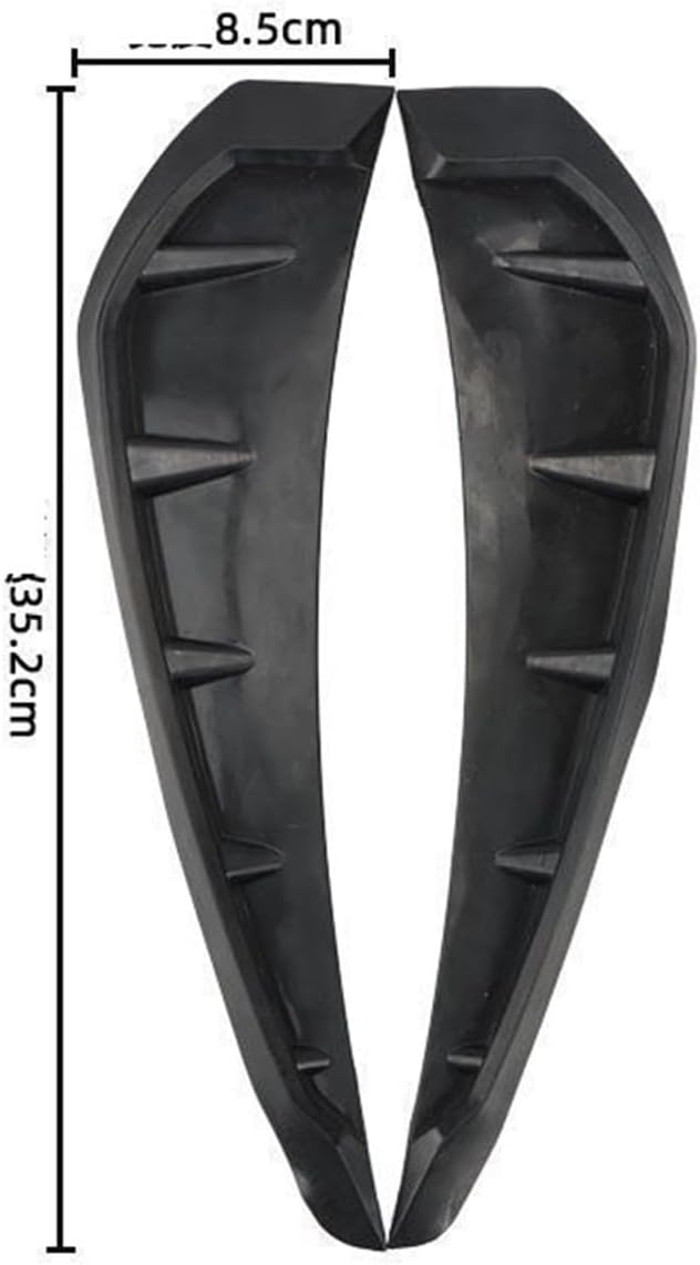 Auto Parts Car Modification Universal Simulation Shark Side air Vent Stickers Body Decoration Anti-Collision Cover Stickers Car Hood Vent(Black[onepairprice])