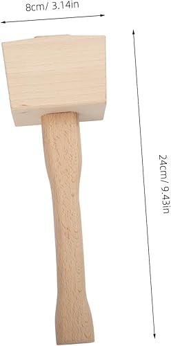 Miniatura 5 de TEHAUX Martillo de carpintero de madera portátil, herramienta de mano de mazo, acabado liso para carpintería, martillo tallado, herramienta de