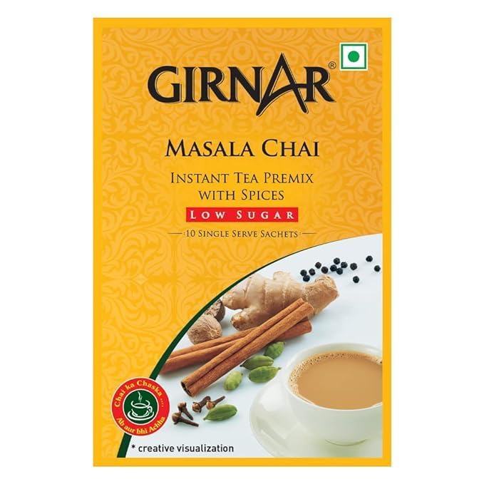 Image of Pink Delight Girnar Detox Green Tea Desi Kahwa + Instant Premix with Masala + Instant premix with Ginger | 10 Sachets of each pack | Pack of 3 | 250 Gm approx.
