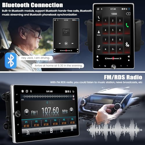 [2 + 64 G] Estéreo automotivo Din único com carplay sem fio Android Auto, tela sensível ao toque ver