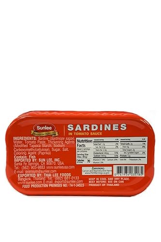 Miniatura 2 de Sunlee Sardinas en salsa de tomate (lata) 4.4 oz (125 g) Paquete de 8