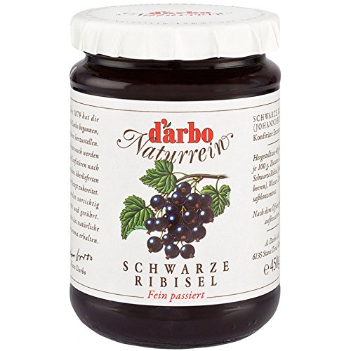 Darbo Schwarze Ribisel Konfitüre fein passiert 6er Pack (6 x 450g)