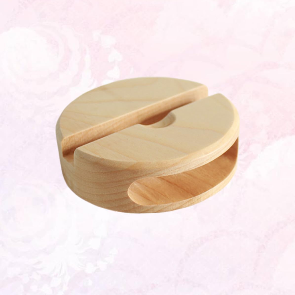 Wooden Phone Stand Holder with Sound Amplifier Bracket for Desktop image 2