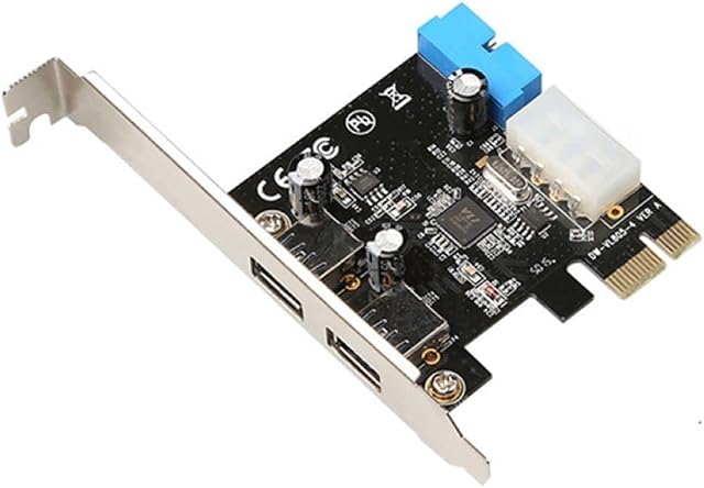 Koundey USB 3.0 PCI-E Expansion Card Adapter 2 Port USB3.0 Hub Internal 19pin 19 pin Header USB 3 to PCIE PCI express adapter Card