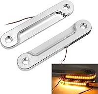 Vista 3 de Soportes de Señales de Giro de Horquilla LED Negros para Harley Touring Electra Glide Street Glide 1998-2023