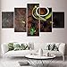 Produktbild Dekor Küche Restaurant Wandkunst Leinwand Malerei 5 Stücke Kaffee Grüne Blätter Und Dessert Pralinen HD Gedruckt Modulare Bild