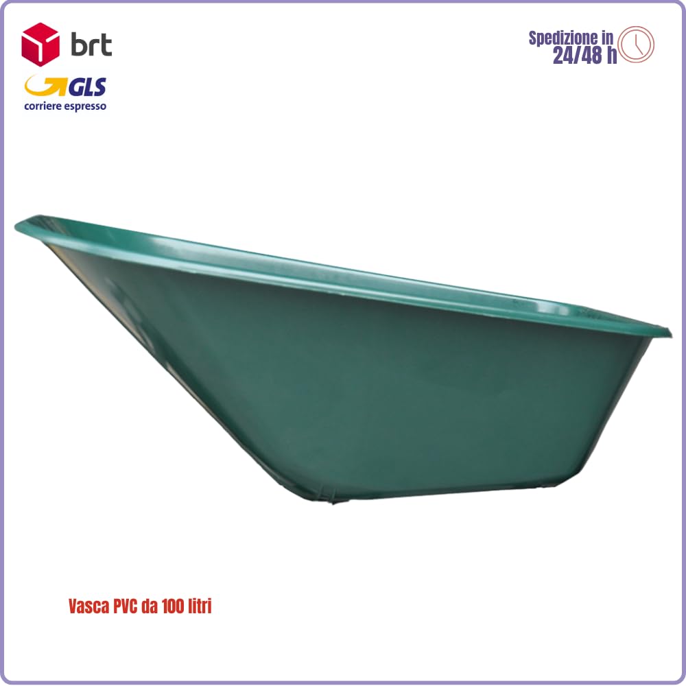 Vasca di Ricambio per Carriola 100 Litri in Plastica PVC misure100x62x34 cm – da Giardino, agricoltura e allevamento Universale