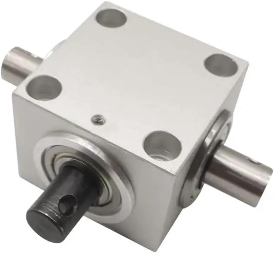 Right Angle Steering Gear 1:1 T-Shaped Right Angle Bevel Gearbox Mechanical Module Aluminum Alloy 20 Teeth 90° Drive Steering Gear Device 1.5M Right Angle Commutator