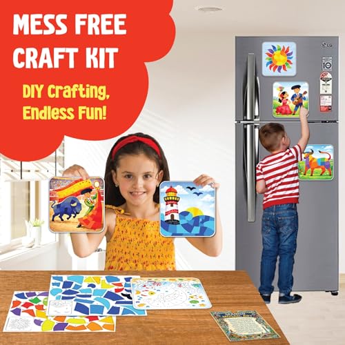 Image of SparkLPlay Sticker by Number | Mosaic Art Kit for Kids, 6 DIY Activities