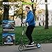 Electric Scooter, 350W/500W Powerful Motor, 19/22 MPH Max Speed, 15/23 Miles Range, Lightweight Foldable Kick Scooter with Dual Braking Systems, Smart APP