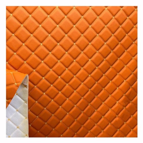 Tissu d'ameublement matelassé orange pour rénover vos fauteuils et banquettes