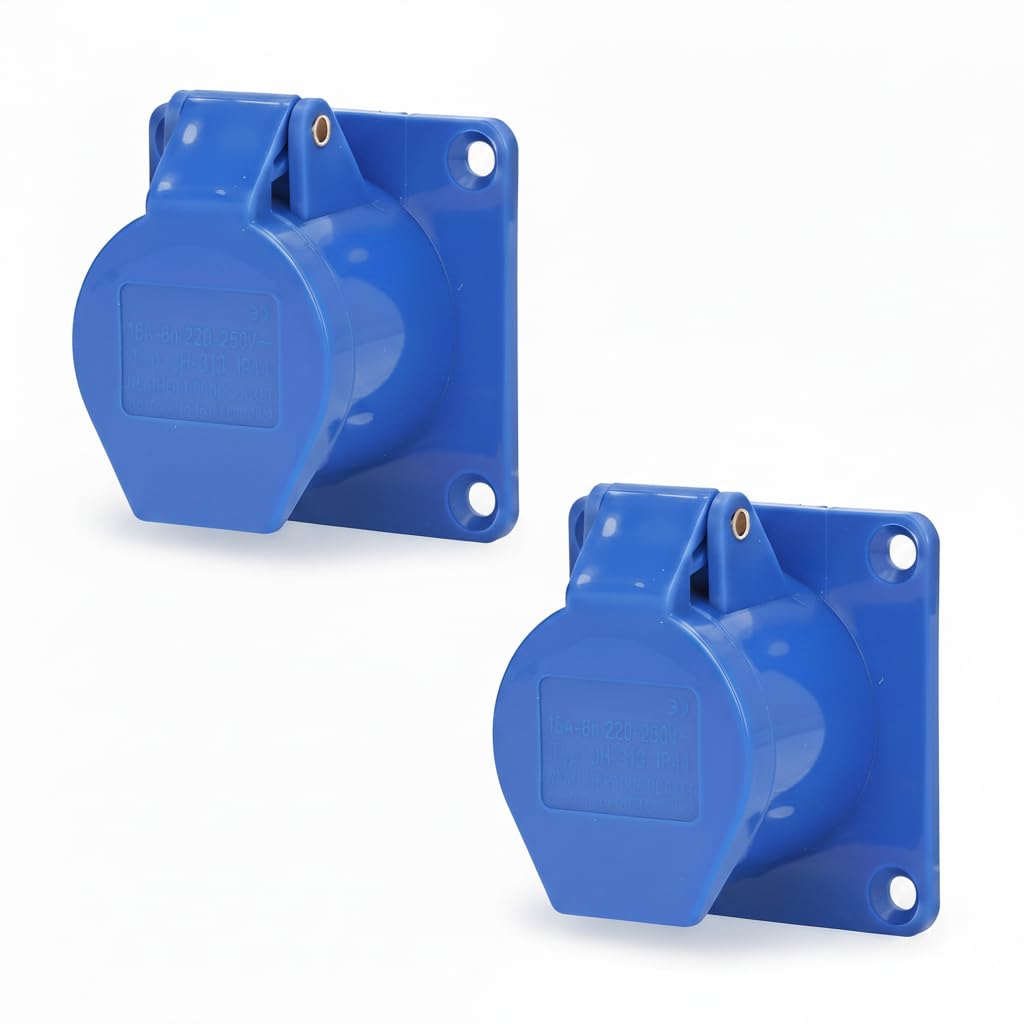 Industrial Socket Connector, 3 Pin Connector 16A 220V-250V 50/60Hz 2P+E IP44 CE IP44 Waterproof Aviation Industrial Connector IEC60309-2 Standard (2)