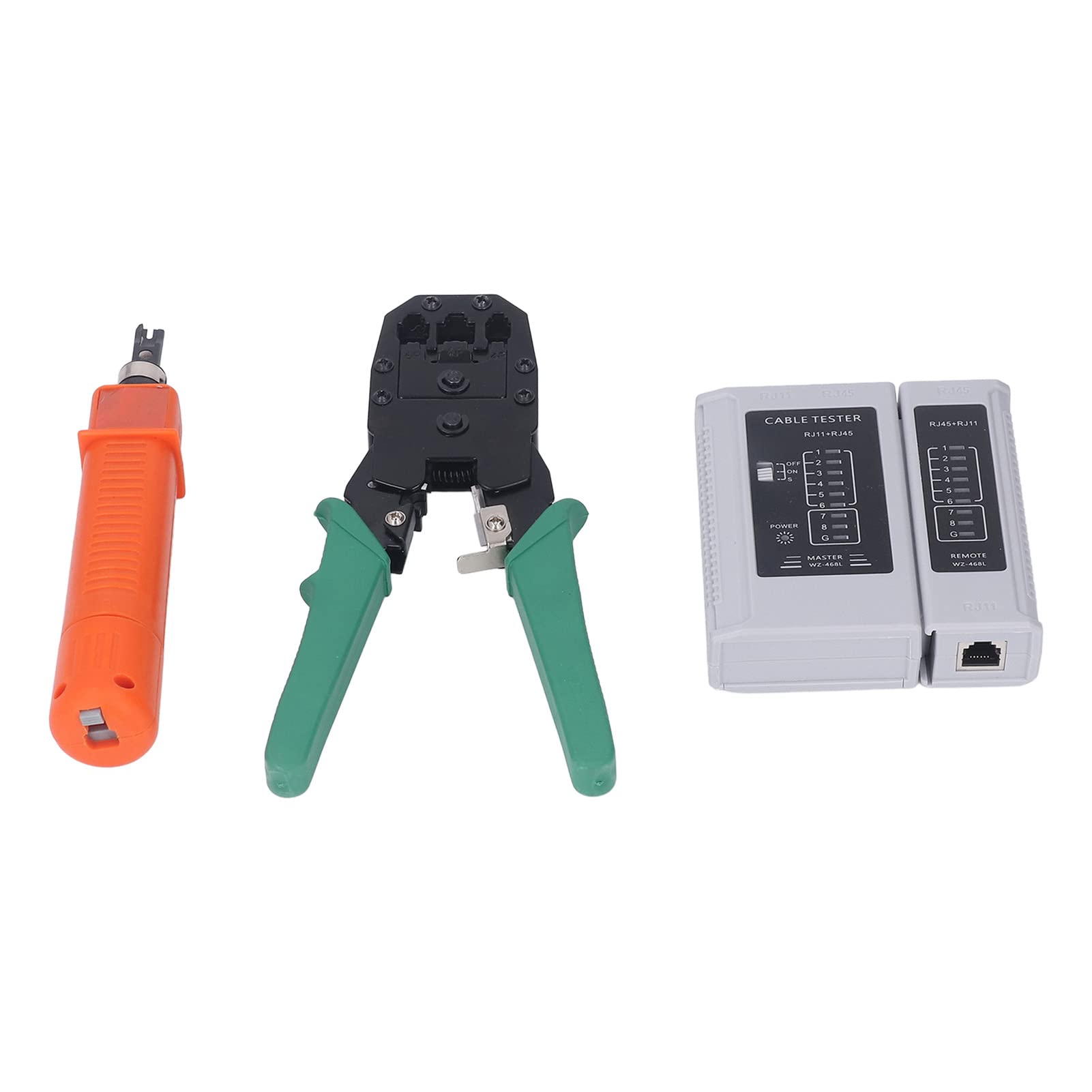 Kit d'outils de réparation de réseau Professionnel RJ45 Câble Cable Stripper ensemble avec testeur et c de rangement pour le bureau à domicile et l'atelier de réparation
