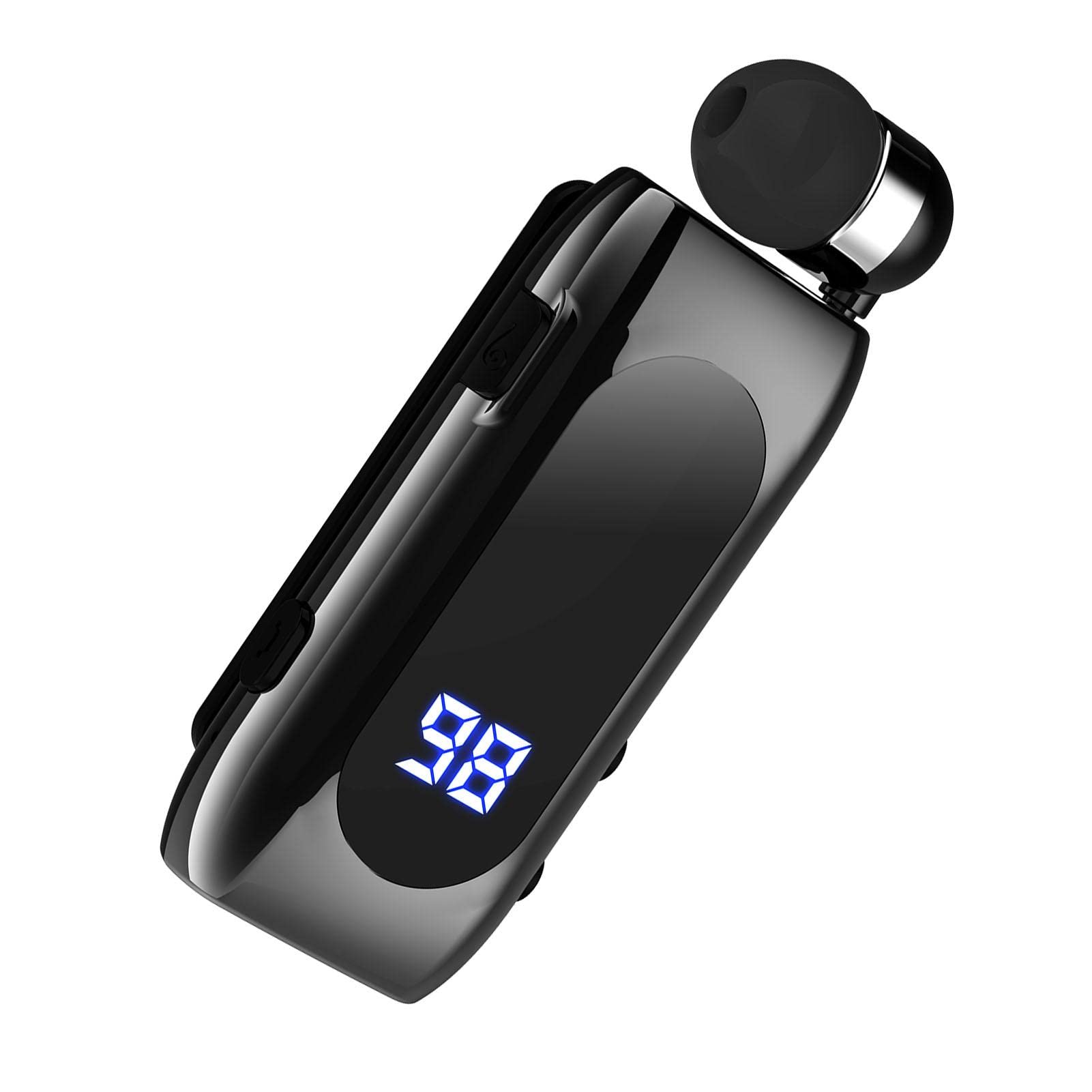 Auricolare nell'orecchio | Auricolare stereo senza fili - Auricolari sportivi da lavoro con clip, auricolare retrattile per donna, uomo, ufficio, sport