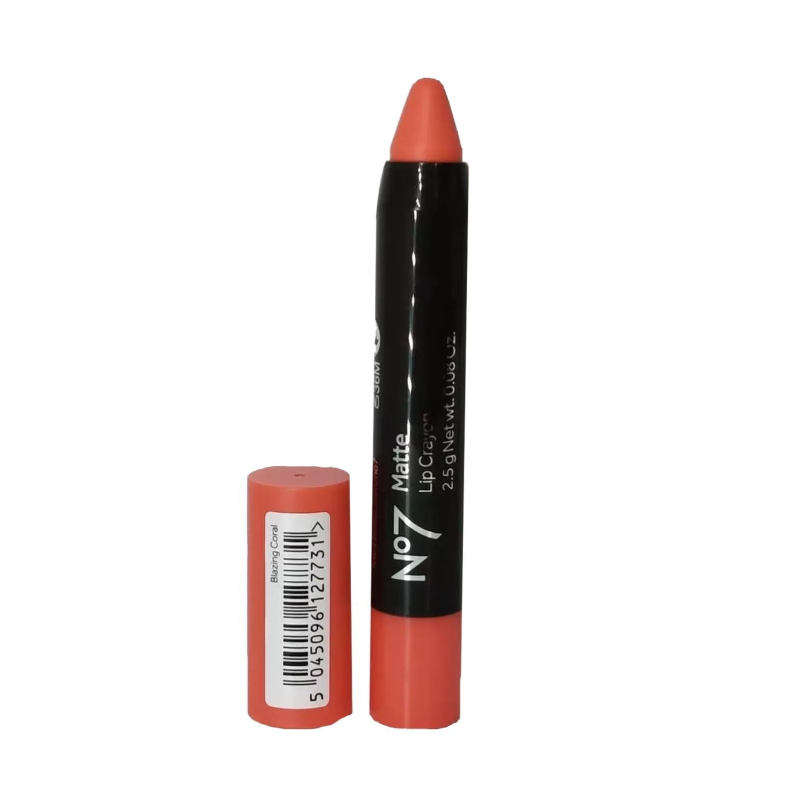 Matte Lip Crayon, Blazing Coral Shade, Smudge-Proof, Flawless Matt Finish, Long-Lasting Wear, Lightweight & Portable, Pure & Natural, 2.5g (Red, Pink)