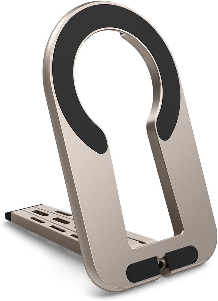 Tripod for Phone, Foldable Phone Stand, Strong Magnets & Adjustable Angle Cell Phone Tripod (Titanium Gold)