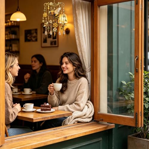 Carillones de viento acrílicos con sonido suave para decoración exterior 4
