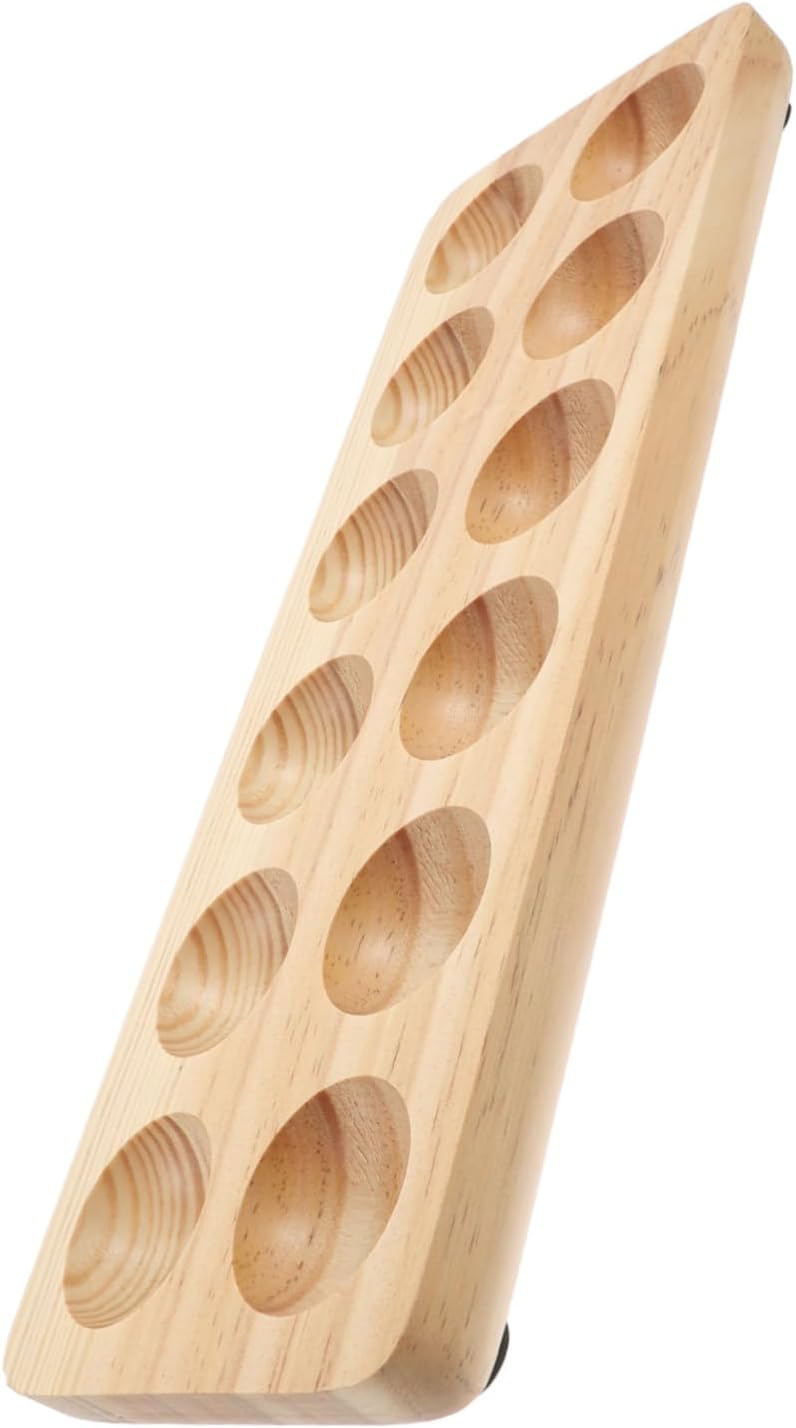12holes Countertop Egg Storage Egg Slot Wooden Organizer Holder Pantry Tray Easy Clean Display Kitchen Collector