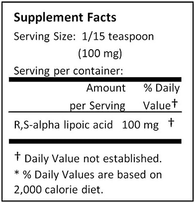 Miniatura 3 de Polvo de ácido alfa lipoico puro ALA RS- (250 gramos (8.8 oz))