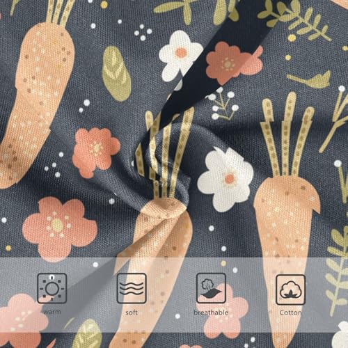 Wusikd Carrots Flowers Girls' Underwear Cotton Girls Briefs Soft Toddler Underwear 2T3