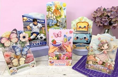 Hunkydory - Side-Pop Stepper Cards - Set 2 - Silver - SIDEPOP102 - RRP £17.99