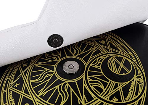 Mochila negra Cardcaptor Sakura con solapa para llevar todo con estilo 6