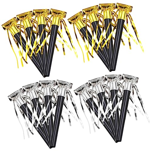 DECOMELODY 60 Pezzi Trombette per Feste Compleanno Giocattoli da Festa per Adulti Noisemakers Divertenti per Celebrazioni