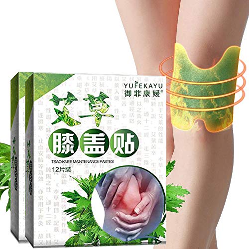 12pcs/Box Knee Pain Relief Patch Hot Moxibustion Plaster Leg Pain Relief Wormwood Sticker Self Heating Warming meridians Patches Plaster (2)
