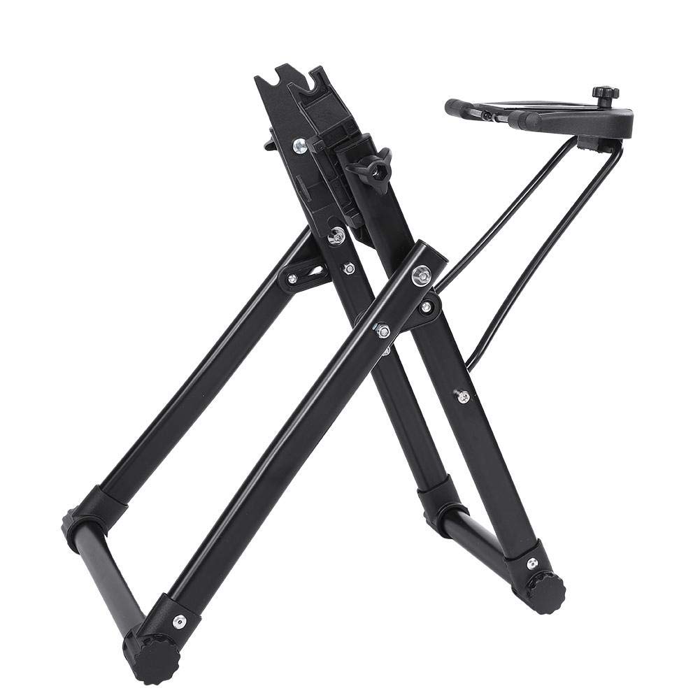 Béquille de Roue pour vélo, Support pour Entretien de vélo, Pliable, Support de vélo Universel réglable, Béquilles d'extérieur pour vélo Ajustable Socle de Montage pour vélo