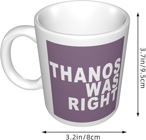 Miniatura 3 de THANOS WAS RIGHT COFFEE MUG Taza de café de cerámica con diseño de doble cara perfectamente equilibrada como todas las cosas deberían ser taza de