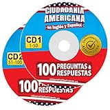 Ciudadania Americana 2020 ( 2 CD ) ENGLISH & SPANISH / INGLES & ESPAÑOL with all Official 100 USCIS Questions & Answers USA Naturalization Civic Question.