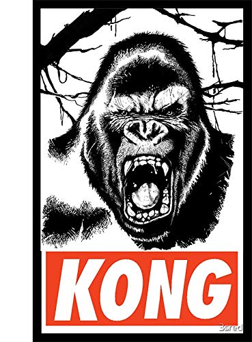 3-Pack Set - King Kong - Peel and Stick Easy to Remove - Sticker Graphic - Die Cut