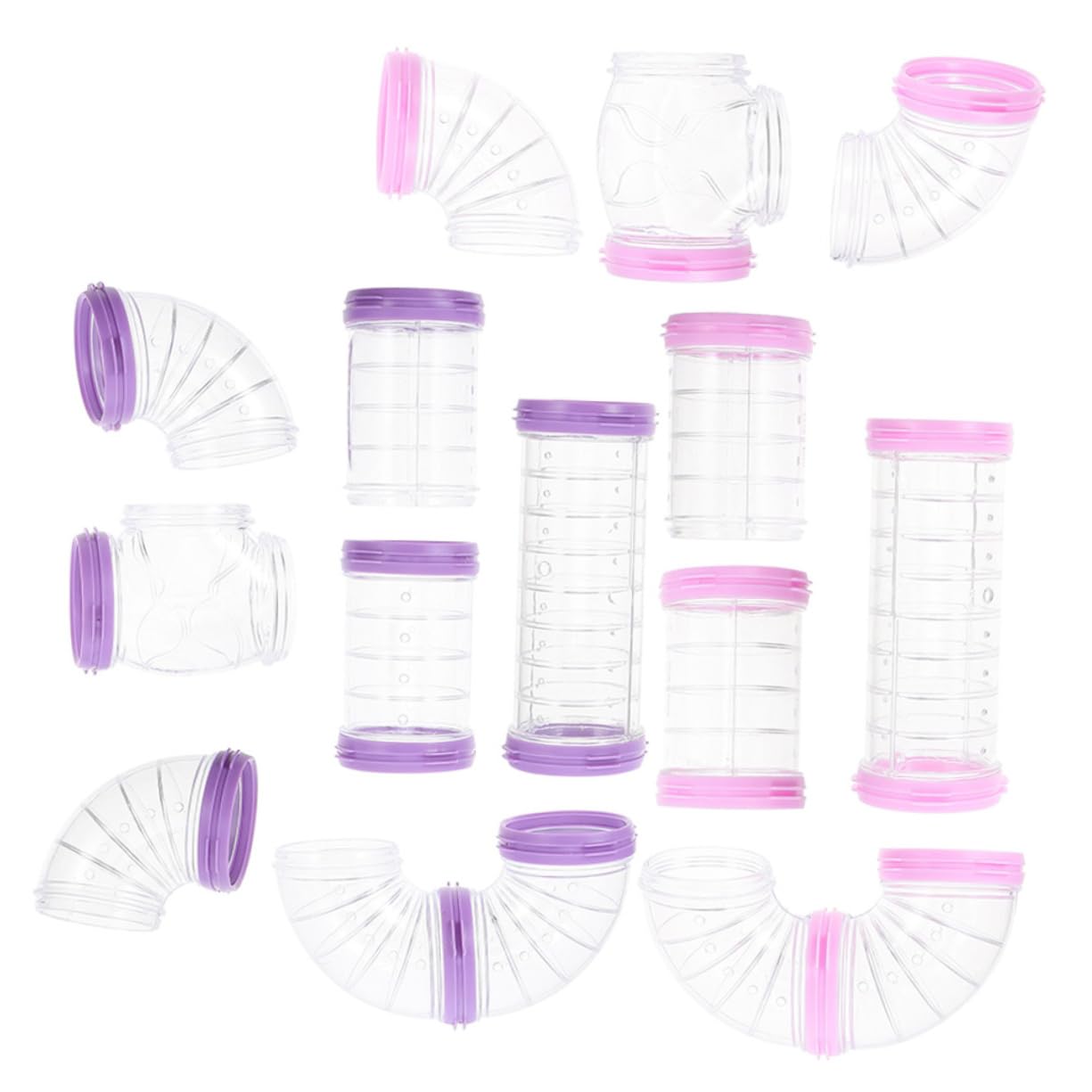 BESPORTBLE 32 Stck. Teiliges Hamster Tunnel Transparentes DIY Außentunnel für Hamsterkäfig Erweiterbar Kratzfestes Material Einfach zu Montieren und für Kleine Haustiere