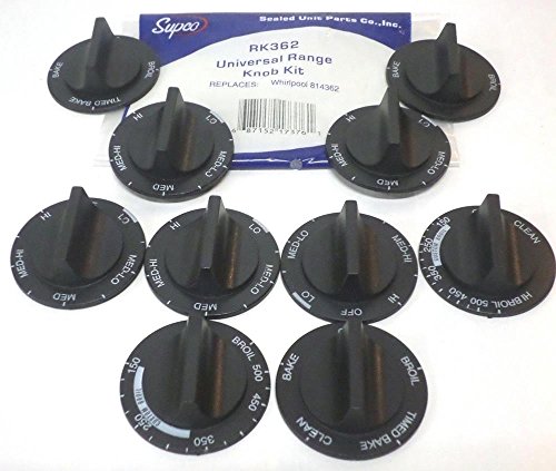 Cooking Appliances Parts 814362 for Whirlpool Electric Range Burner Oven Knobs