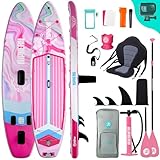 Niphean (Extra Grande) Tabla Paddle Surf Hinchable para 2+1 Personas/Familia, Paddle Surf con (Apto para Principiantes) Aleta Equilibrada, Funda Waterproof, Sup Board para Adultos, Regalo