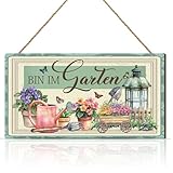 TOARTi Gartenschild Schild mit Spruch Wandschilder Bunte 