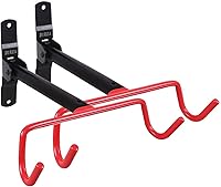 Vista 1 de Dirza Soporte de pared para bicicleta, paquete de 2 unidades, plegable, para almacenamiento de bicicletas, horizontal, gancho para garaje, cobertizo
