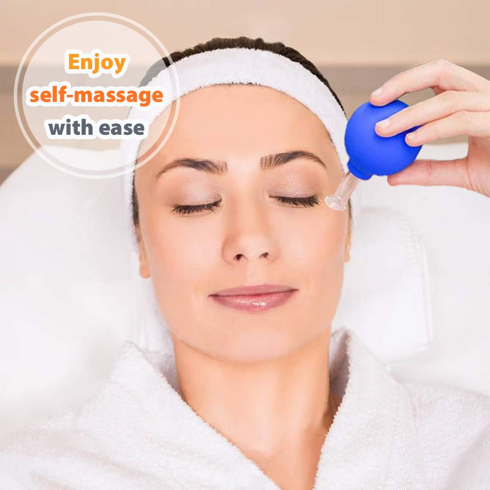 4 PCS Glass Facial Cupping Set | Silicone Vacuum Suction | Cupping Massage Therapy | A Kit For Anti Cellulite, Anti Wrinkle and Instantly Ageless Skin | For Eyes, Face and Body : Beauty & Personal Care