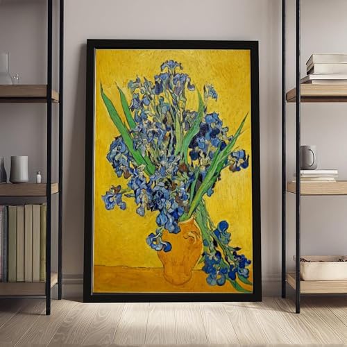Impression sur toile Iris haute définition avec cadre à suspendre chic