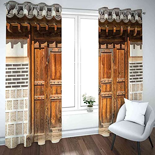 Rideau occultant salon grande largeur rideaux à oeillets chambre - 4