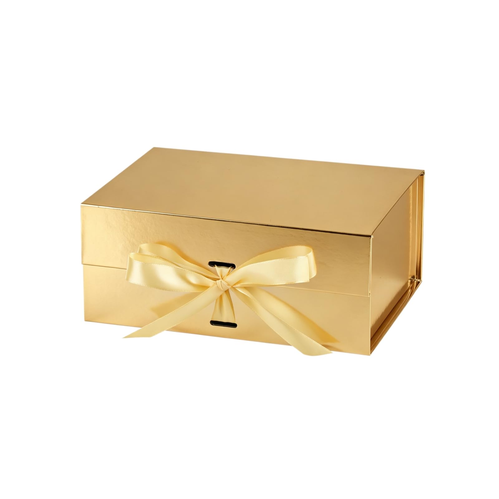 Small Gift Box with Lid 22x21x10cm Gold Gift Boxes for Presents, 3Pack