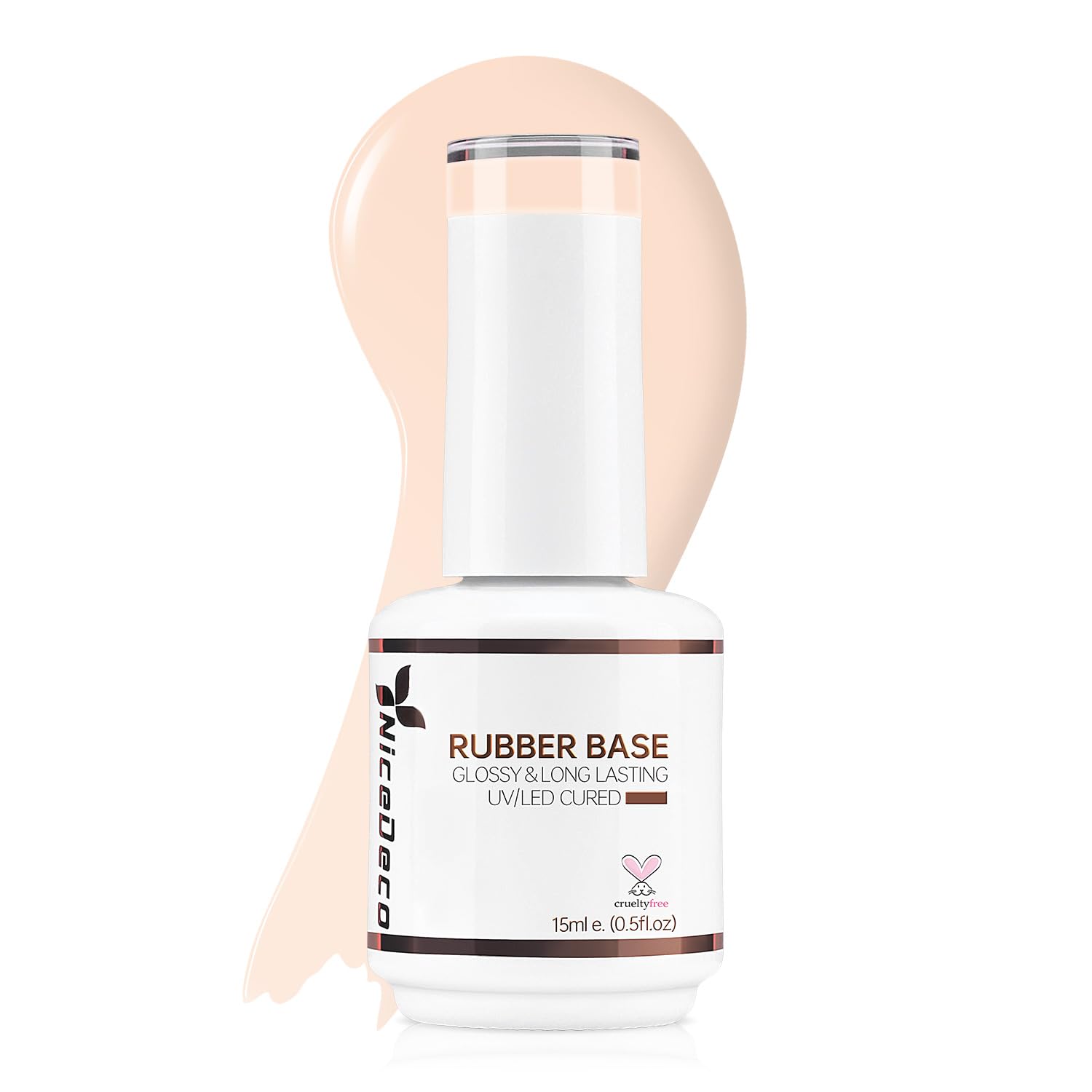 Nicedeco Base Rubber para Uñas Esmaltes Semipermanentes en Gel Base de Caucho UV/LED Soak-Off Colores Vibrantes y Duraderos 15ML 06 — view 18