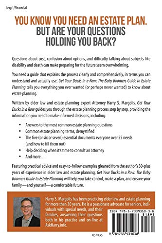 Get Your Ducks in a Row: The Baby Boomers Guide to Estate Planning - 2020 EDITION