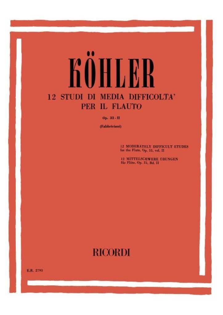 STUDI OP. 33 - VOL II FLUTE TRAVERSIERE      Sheet music – January 1, 1979