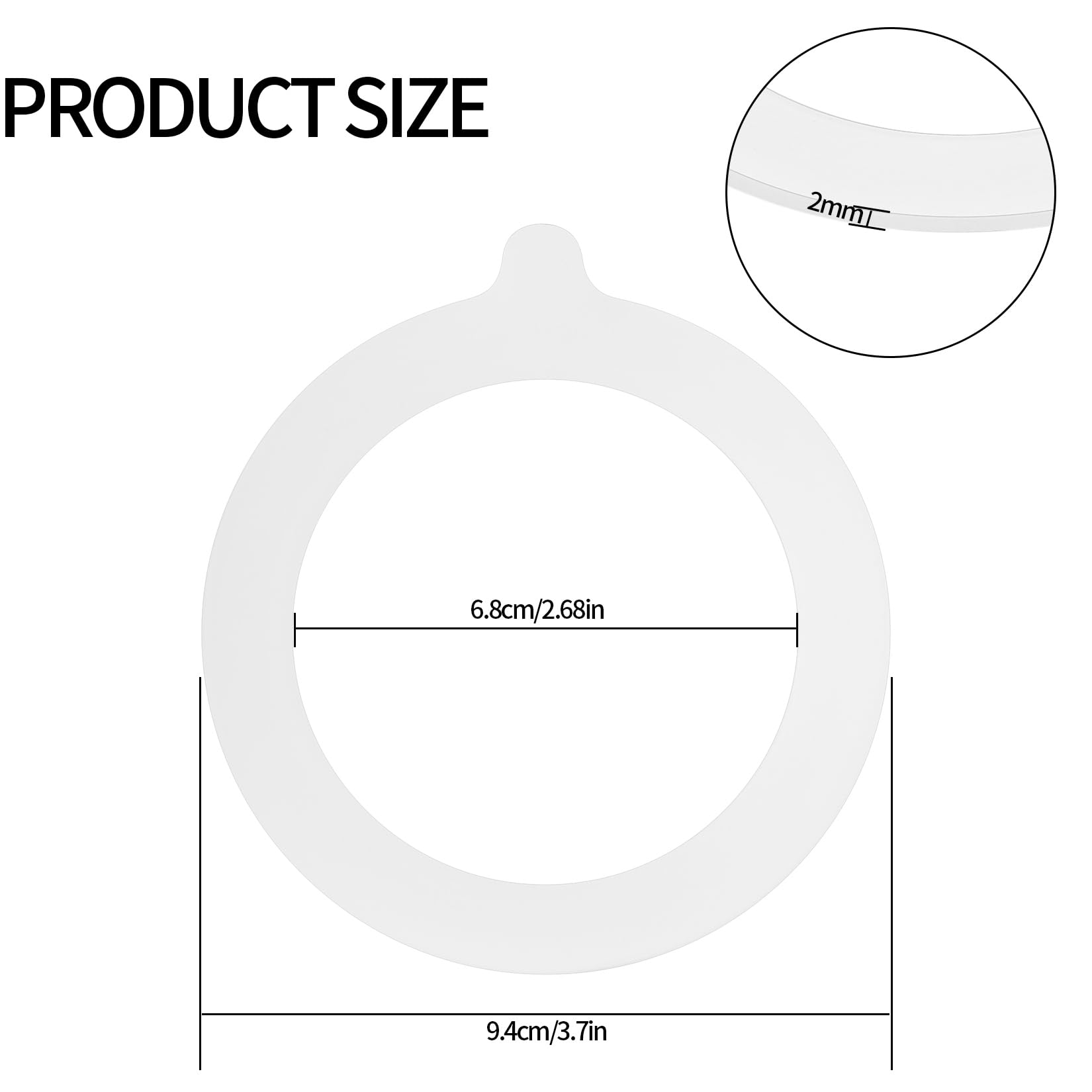 20 Stück Gummiringe Für Weckgläser,95x70mm Wiederverwendbar