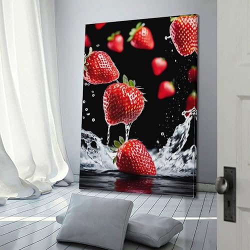 Poster fraises moderne 40x60 cm ZHOUKEG tableau mural suspendu