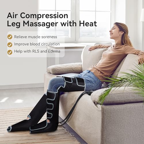 FIT KING Full Leg Massager with Heat, Air Compression Massager for Foot Calf & Thigh Muscle Relaxation and Recovery, Helpful for Pain Relief,Swelling, Edema and RLS, FSA-HSA Approved - Thumbnail 2
