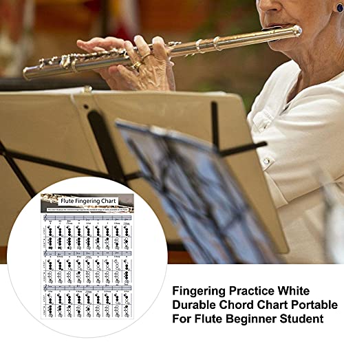 image for iayokocc Flute Fingering Chart,Portable Color-Coded Flute Chord Poster