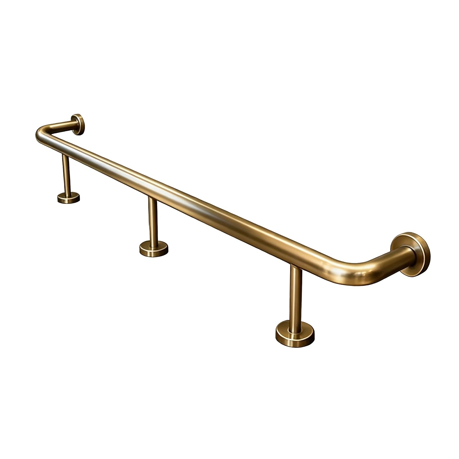 Stainless Steel Foot Railing for Bar, Bar Foot Rail Kit 3-15ft with Full Installation Accessories for Indoor Outdoor Pub Kitchen Loft, 330LBS Load Capacity(Titanium Gold,4.5ft/137cm)