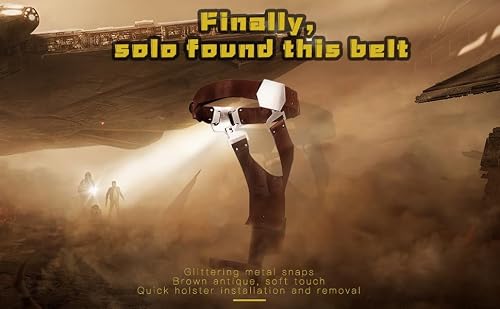 Han Solo Belt with Buckle Updated Holster PU Prop Cosplay Costume Accessory - Thumbnail 6